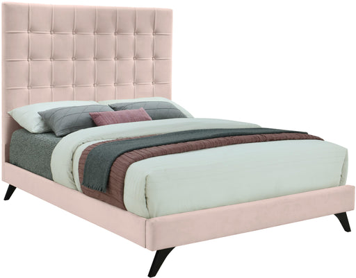 Elly Pink Velvet Full Bed image