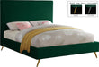 Jasmine Green Velvet King Bed image