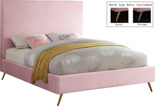 Jasmine Pink Velvet Full Bed image