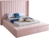 Kiki Pink Velvet King Bed (3 Boxes) image