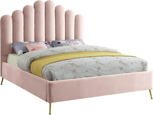 Lily Pink Velvet Full Bed image