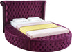 Luxus Purple Velvet Full Bed image