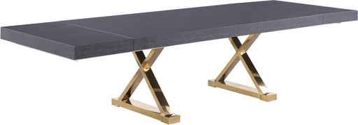 Excel Grey Oak Veneer Lacquer Extendable Dining Table (3 Boxes) image